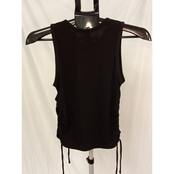 Old Navy Active Women's Black Cropped Drawstring Tank Top Size Small - Picture 2 of 6